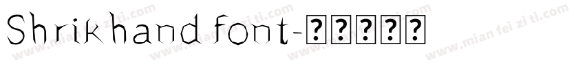 Shrikhand font字体转换